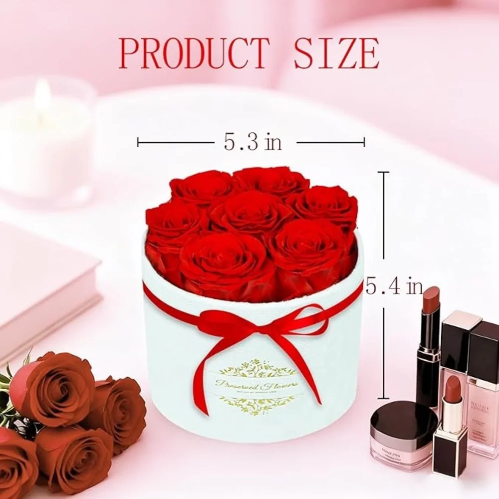 7 Forever Roses in a Luxury Suede Box – The Ultimate Romantic Gift